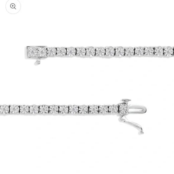 Haus of Brilliance .925 Sterling Silver Diamond Bezel Tennis Bracelet 7” - Picture 5 of 5
